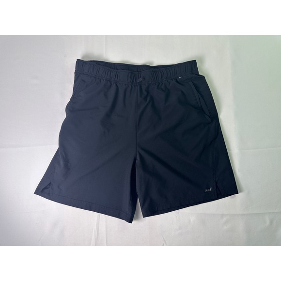 Abercrombie Kids Athletic Shorts 17/18 Black Drawstring Activewear - Picture 1 of 6
